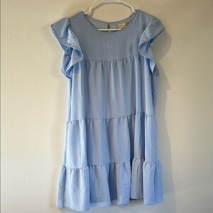 Altar'd State Blue Ruffled Tiered Sundress